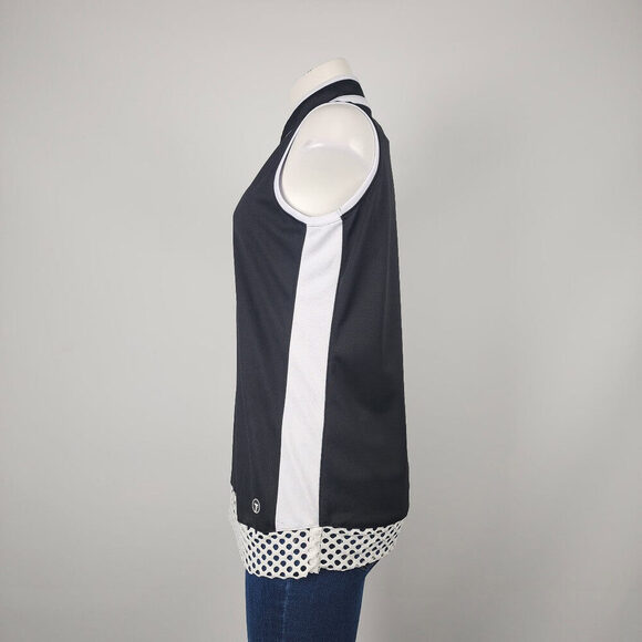 Tribal Black & White Golf Active Sleeveless Top Size M - Picture 4 of 8